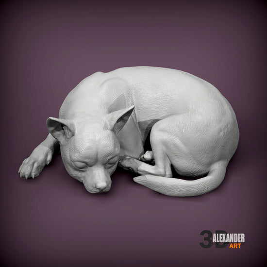 Chihuahua Sculpture (Sleeping)
