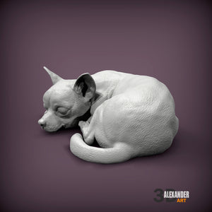 Chihuahua Sculpture (Sleeping)