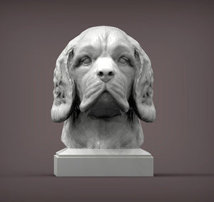 Clumber Spaniel Bust