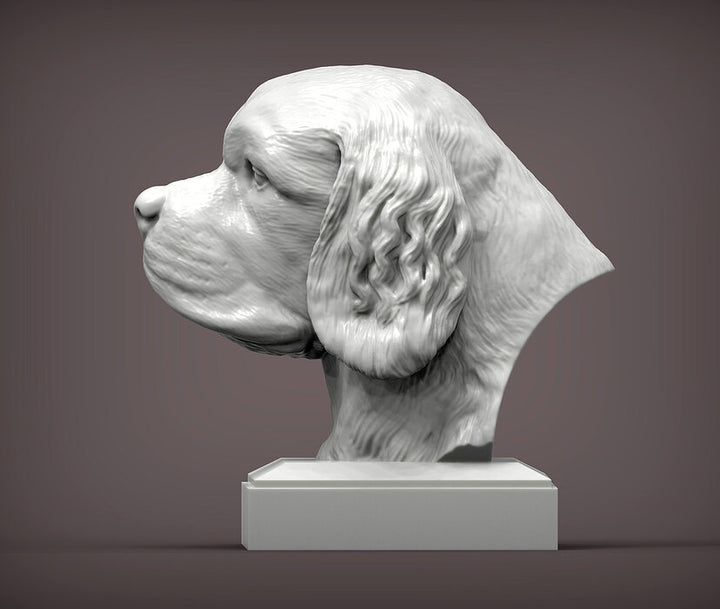 Clumber Spaniel Bust