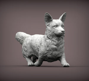 Cardigan Welsh Corgi Sculpture (Running)
