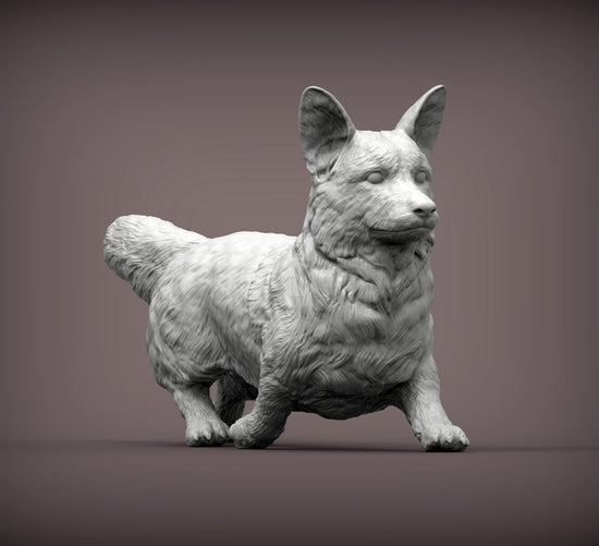 Cardigan Welsh Corgi Sculpture (Running)