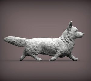 Cardigan Welsh Corgi Sculpture (Running)