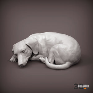 Dachshund Sculpture (Sleeping)