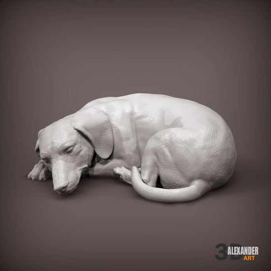 Dachshund Sculpture (Sleeping)