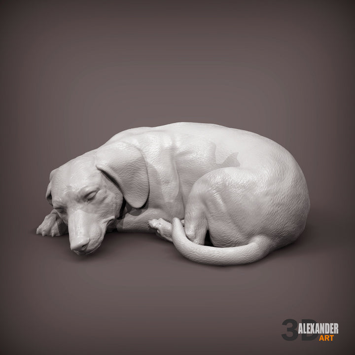 Dachshund Sculpture (Sleeping)