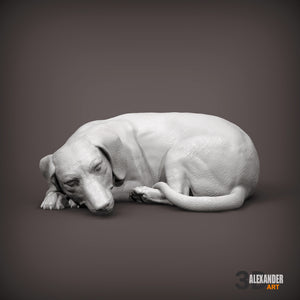 Dachshund Sculpture (Sleeping)