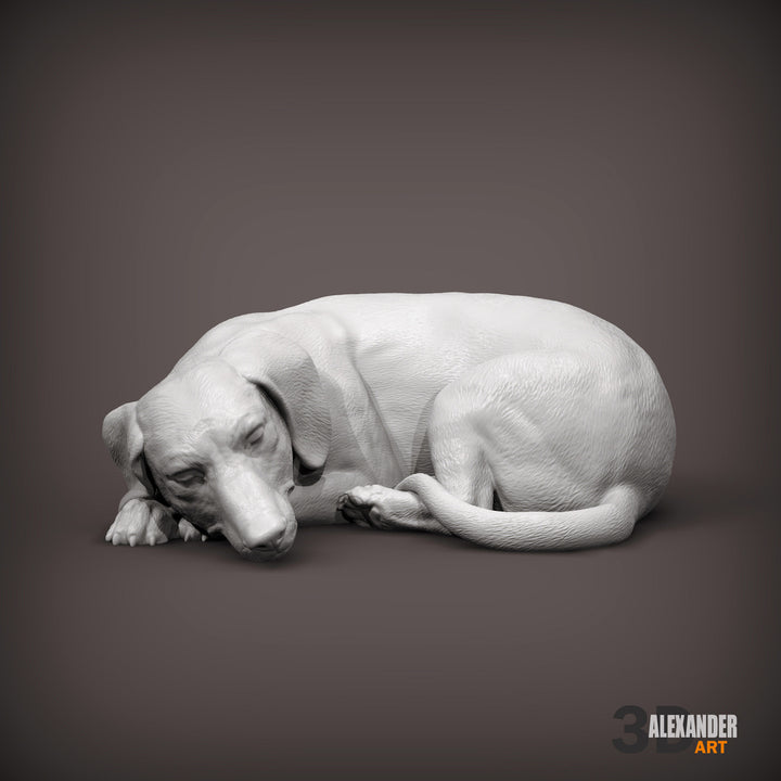 Dachshund Sculpture (Sleeping)