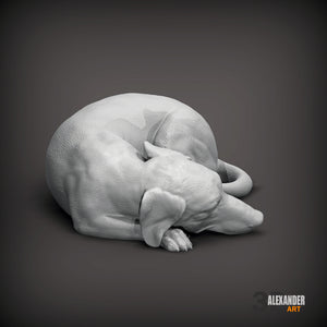 Dachshund Sculpture (Sleeping)