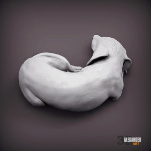 Dachshund Sculpture (Sleeping)