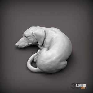 Dachshund Sculpture (Sleeping)