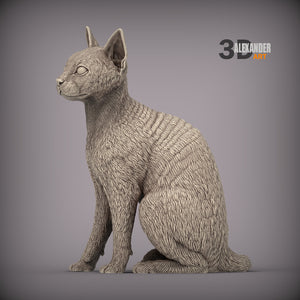 Devon Rex Cat Sculpture