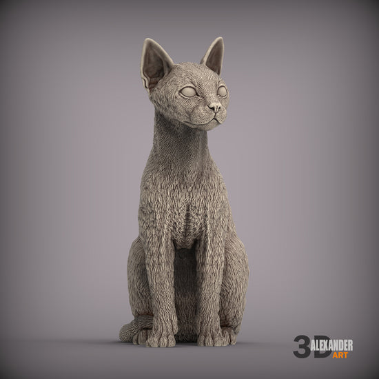 Devon Rex Cat Sculpture
