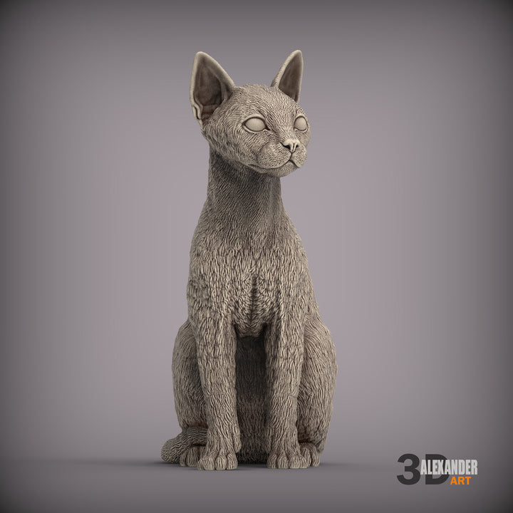 Devon Rex Cat Sculpture