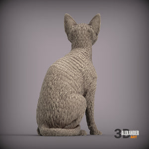 Devon Rex Cat Sculpture