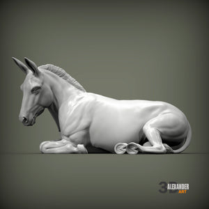 Donkey Sculpture (Lying Down)