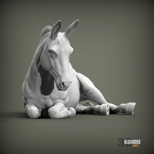 Donkey Sculpture (Lying Down)
