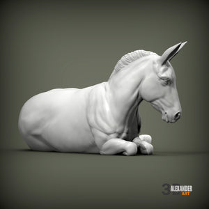 Donkey Sculpture (Lying Down)