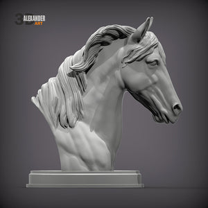 Friesian Horse Bust