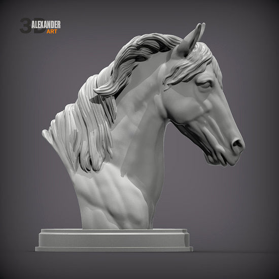 Friesian Horse Bust