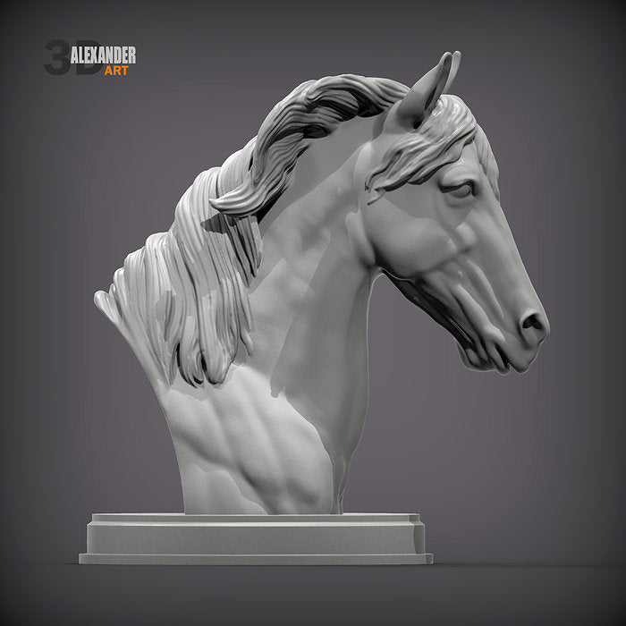 Friesian Horse Bust