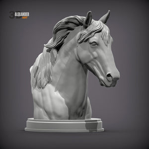 Friesian Horse Bust