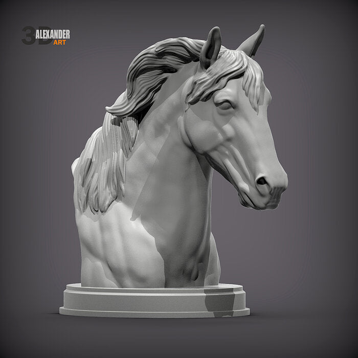 Friesian Horse Bust