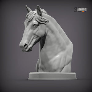 Friesian Horse Bust