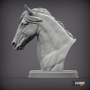 Friesian Horse Bust