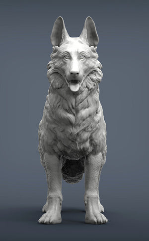 German Shepherd Sculpture (Standing)