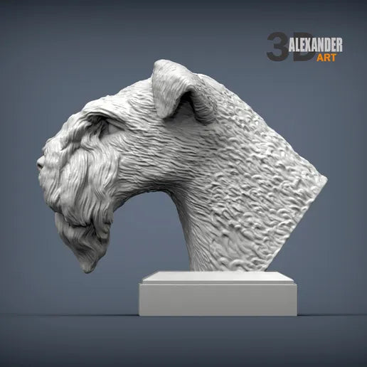 Kerry Blue Terrier Bust
