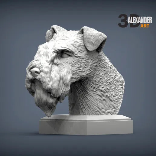Kerry Blue Terrier Bust