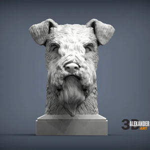 Kerry Blue Terrier Bust