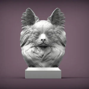 Papillon Dog Bust