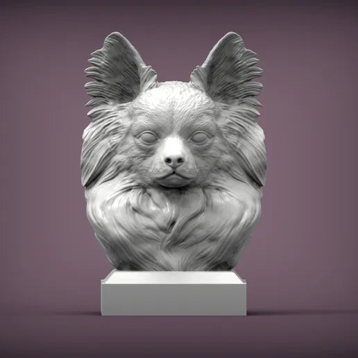 Papillon Dog Bust