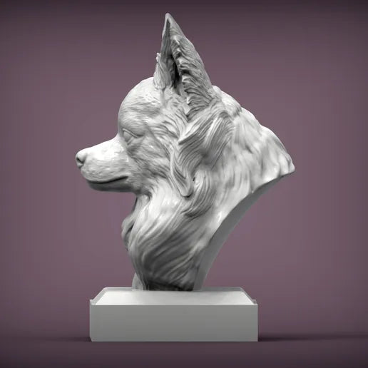 Papillon Dog Bust