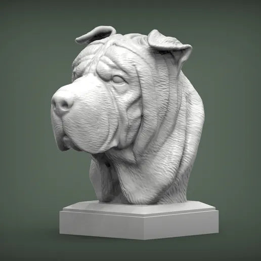 Shar Pei Bust