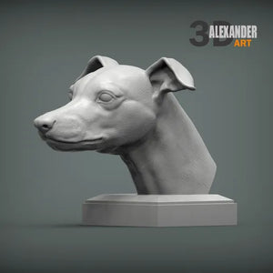 Whippet Bust