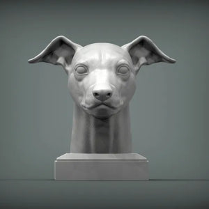 Whippet Bust